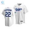 Mens Los Angeles Dodgers Clayton Kershaw 22 2020 World Series Champions White Home Jersey stylepulseusa 1