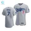 Mens Los Angeles Dodgers Julio Urias 7 2020 World Series Champions Alternate Jersey Gray stylepulseusa 1