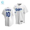 Mens Los Angeles Dodgers Justin Turner 10 2020 World Series Champions White Home Jersey stylepulseusa 1