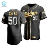 Mens Los Angeles Dodgers Mookie Betts 50 2020 World Series Champions Golden Jersey Black stylepulseusa 1