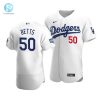 Mens Los Angeles Dodgers Mookie Betts 50 2020 World Series Champions Home Jersey White stylepulseusa 1