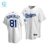 Mens Los Angeles Dodgers Victor Gonzalez 81 2020 World Series Champions White Home Jersey stylepulseusa 1