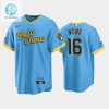 Mens Milwaukee Brewers 16 Kolten Wong 202223 City Connect Powder Blue Jersey stylepulseusa 1