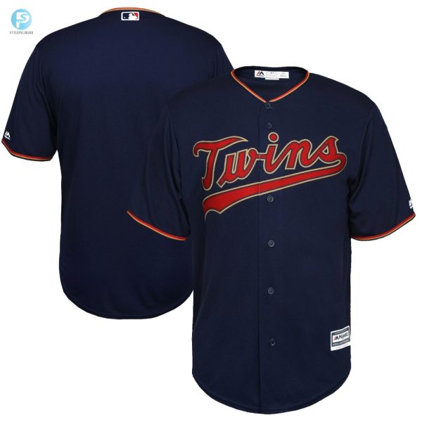 Mens Navy Minnesota Twins Alternate Official Cool Base Team Jersey stylepulseusa 1