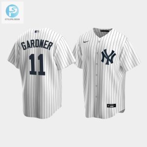 Mens New York Yankees 11 Brett Gardner White Home Jersey stylepulseusa 1 1