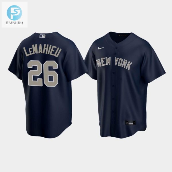 Mens New York Yankees D.J. Lemahieu 26 Alternate Navy Jersey stylepulseusa 1