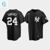 Mens New York Yankees Gary Sanchez 24 Fashion Black Jersey stylepulseusa 1