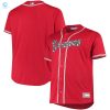 Mens Red Atlanta Braves Big Tall Alternate Team Jersey stylepulseusa 1