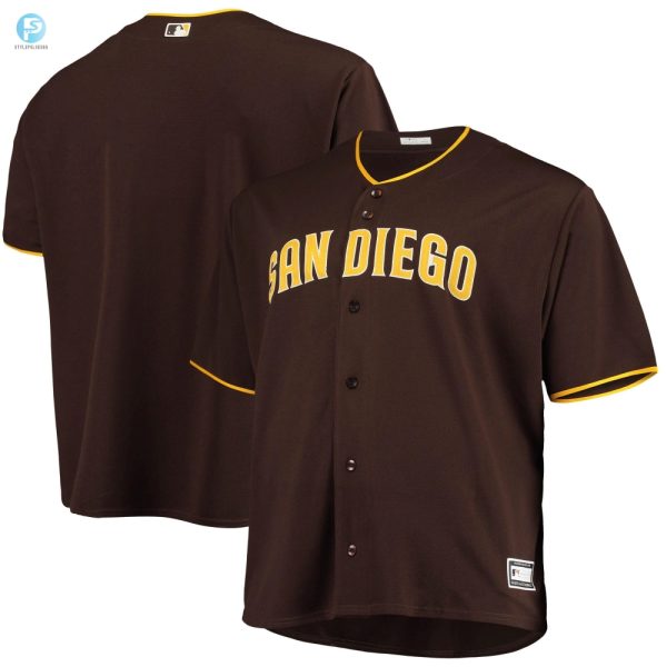 Mens Sandbrown San Diego Padres Big Tall Alternate Team Jersey stylepulseusa 1