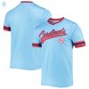 Mens Stitches Light Bluered St. Louis Cardinals Cooperstown Collection Vneck Team Color Jersey stylepulseusa 1