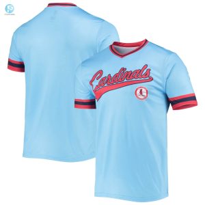 Mens Stitches Light Bluered St. Louis Cardinals Cooperstown Collection Vneck Team Color Jersey stylepulseusa 1 1