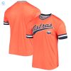 Mens Stitches Orangenavy Houston Astros Cooperstown Collection Vneck Team Color Jersey stylepulseusa 1