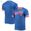 Mens Stitches Royalred Atlanta Braves Cooperstown Collection Vneck Team Color Jersey stylepulseusa 1