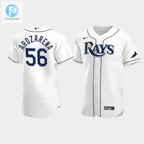 Mens Tampa Bay Rays 56 Randy Arozarena White Home Jersey stylepulseusa 1