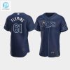 Mens Tampa Bay Rays 61 Josh Fleming Navy Alternate Jersey stylepulseusa 1