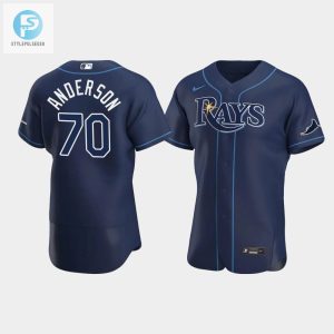 Mens Tampa Bay Rays 70 Nick Anderson Navy Alternate Jersey stylepulseusa 1 1