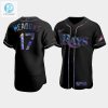 Mens Tampa Bay Rays Austin Meadows 17 Black Holographic Golden Edition Jersey stylepulseusa 1