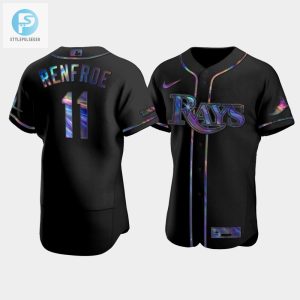 Mens Tampa Bay Rays Hunter Renfroe 11 Black Holographic Golden Edition Jersey stylepulseusa 1 1