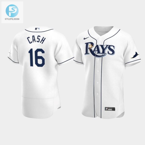 Mens Tampa Bay Rays Kevin Cash 16 Home White Jersey stylepulseusa 1