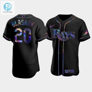 Mens Tampa Bay Rays Tyler Glasnow 20 Black Holographic Golden Edition Jersey stylepulseusa 1 1