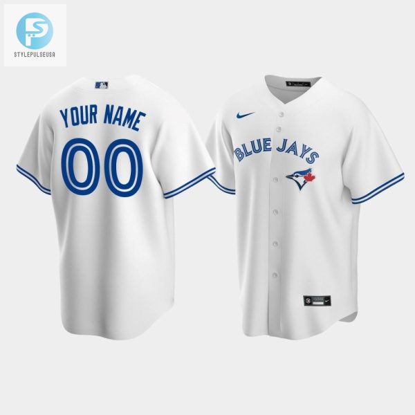 Mens Toronto Blue Jays 00 Custom White Home Jersey stylepulseusa 1