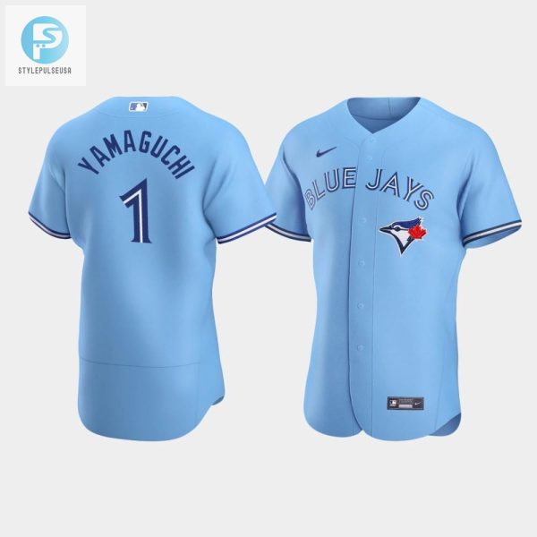 Mens Toronto Blue Jays 1 Shun Yamaguchi Powder Blue Alternate Jersey stylepulseusa 1