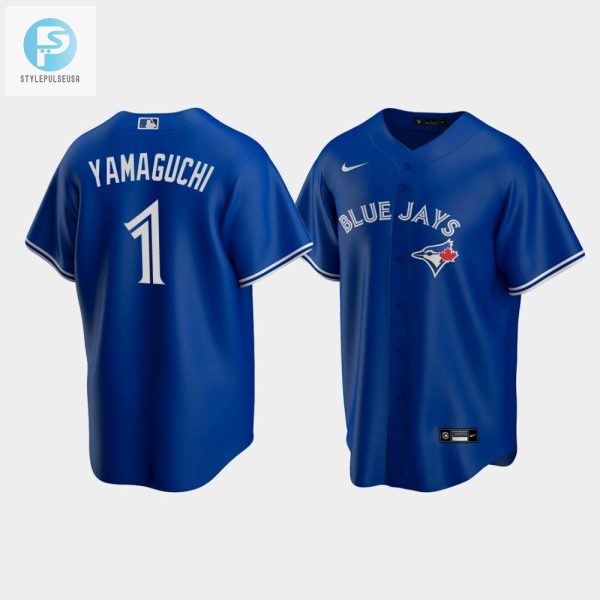 Mens Toronto Blue Jays 1 Shun Yamaguchi Royal Alternate Jersey stylepulseusa 1