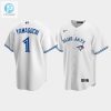 Mens Toronto Blue Jays 1 Shun Yamaguchi White Home Jersey stylepulseusa 1