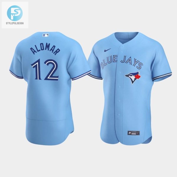 Mens Toronto Blue Jays 12 Roberto Alomar Powder Blue Alternate Jersey stylepulseusa 1