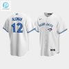 Mens Toronto Blue Jays 12 Roberto Alomar White Home Jersey stylepulseusa 1