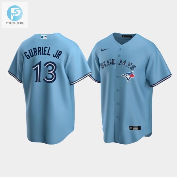 Mens Toronto Blue Jays 13 Lourdes Gurriel Jr. Powder Blue Alternate Jersey stylepulseusa 1