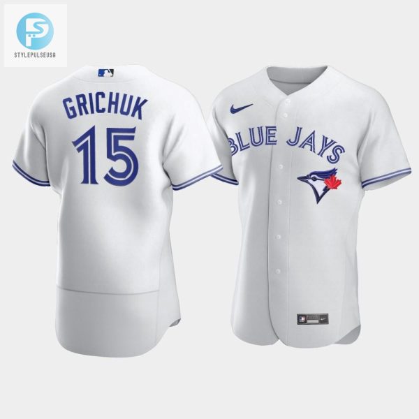 Mens Toronto Blue Jays 15 Randal Grichuk White Jersey stylepulseusa 1