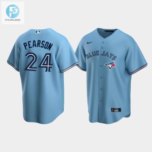 Mens Toronto Blue Jays 24 Nate Pearson Powder Blue Alternate Jersey stylepulseusa 1 1