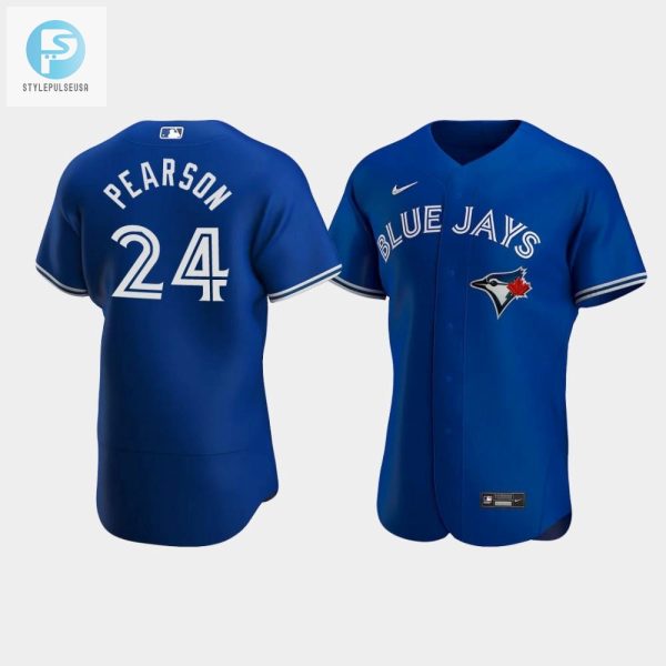 Mens Toronto Blue Jays 24 Nate Pearson Royal Alternate Jersey stylepulseusa 1 1