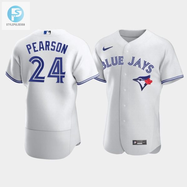 Mens Toronto Blue Jays 24 Nate Pearson White Home Jersey stylepulseusa 1