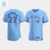 Mens Toronto Blue Jays 27 Vladimir Guerrero Jr. Powder Blue Alternate Jersey stylepulseusa 1