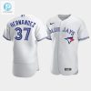 Mens Toronto Blue Jays 37 Teoscar Hernandez White Jersey stylepulseusa 1