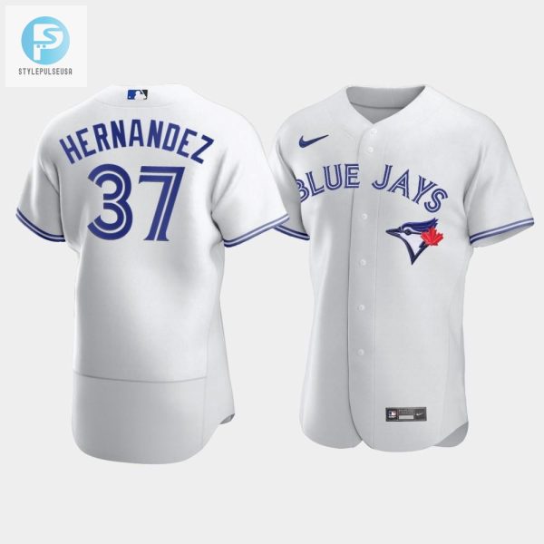 Mens Toronto Blue Jays 37 Teoscar Hernandez White Jersey stylepulseusa 1 1