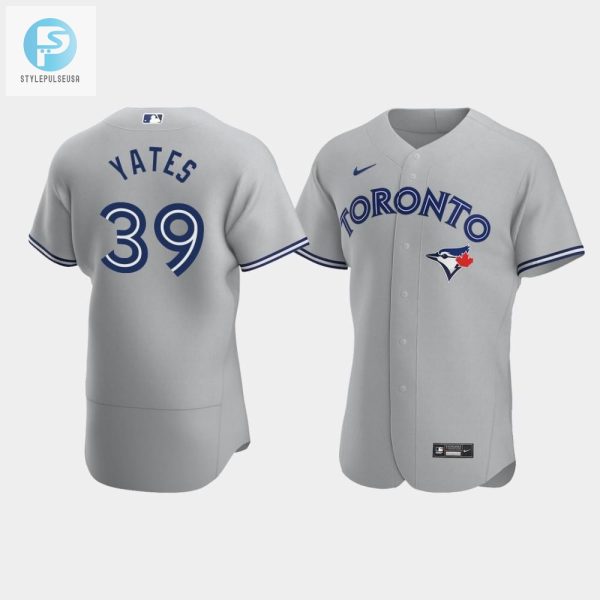 Mens Toronto Blue Jays 39 Kirby Yates Gray Road Jersey stylepulseusa 1 1