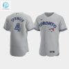 Mens Toronto Blue Jays 4 George Springer Gray Road Jersey stylepulseusa 1