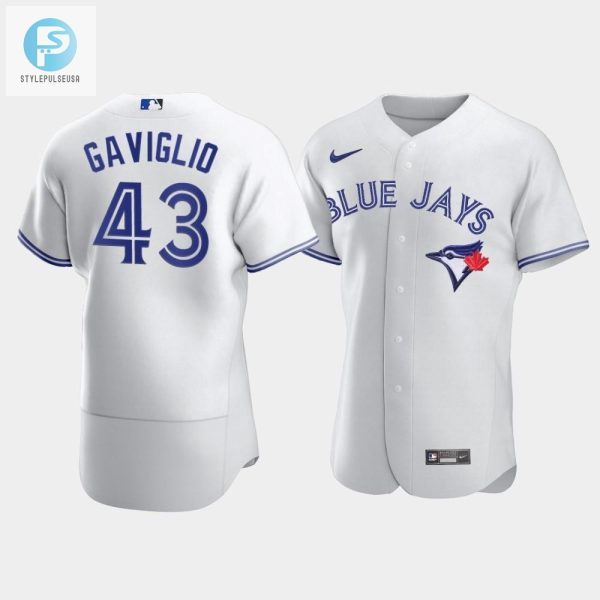 Mens Toronto Blue Jays 43 Sam Gaviglio White Jersey stylepulseusa 1