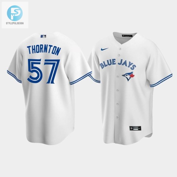 Mens Toronto Blue Jays 57 Trent Thornton White Home Jersey stylepulseusa 1