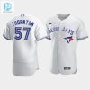 Mens Toronto Blue Jays 57 Trent Thornton White Jersey stylepulseusa 1