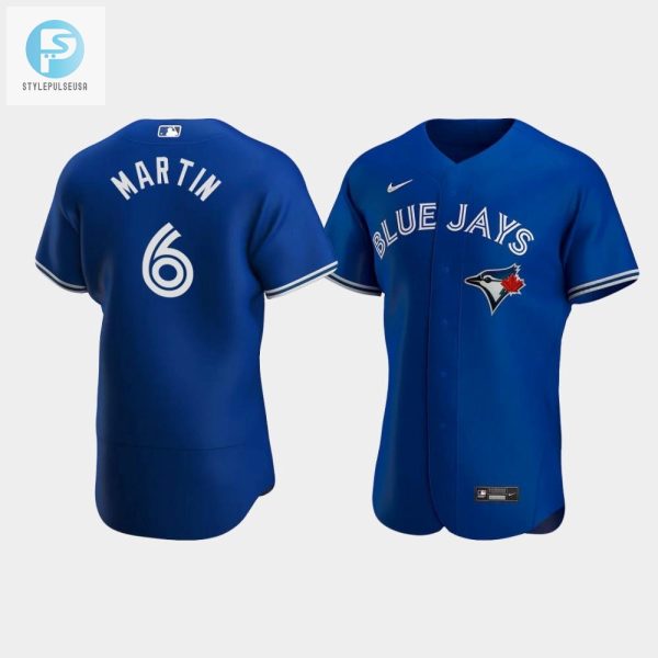 Mens Toronto Blue Jays 6 Austin Martin Royal Alternate Jersey stylepulseusa 1