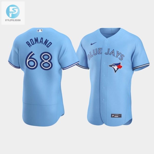 Mens Toronto Blue Jays 68 Jordan Romano Blue Alternate Jersey stylepulseusa 1 1