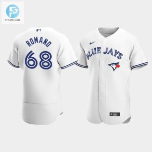 Mens Toronto Blue Jays 68 Jordan Romano White Home Jersey stylepulseusa 1 1