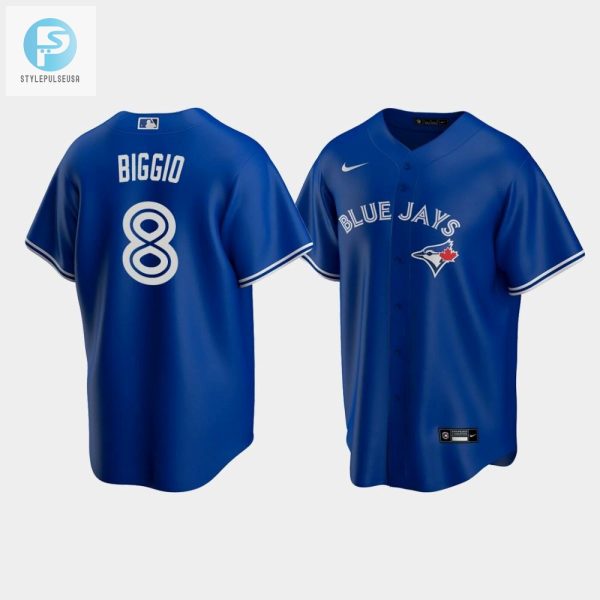 Mens Toronto Blue Jays 8 Cavan Biggio Royal Alternate Jersey stylepulseusa 1