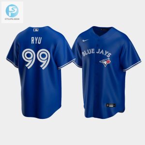 Mens Toronto Blue Jays 99 Hyunjin Ryu Royal Alternate Jersey stylepulseusa 1 1