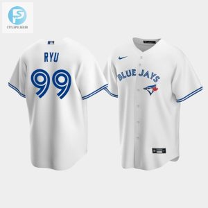 Mens Toronto Blue Jays 99 Hyunjin Ryu White Home Jersey stylepulseusa 1 1