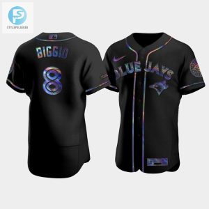 Mens Toronto Blue Jays Cavan Biggio 8 Black Golden Edition Holographic Jersey stylepulseusa 1 1